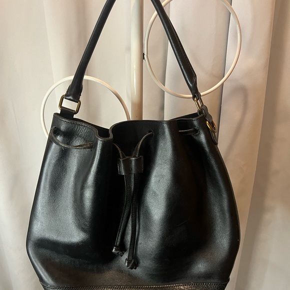 Madewell Black Leather Lafayette Bucket Shoulder Bag Pristine Condition - Picture 11 of 16
